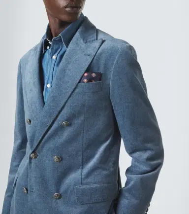 Brunello Cucinelli Silk jaquard pocket square | Thumbnail 2 Brunello Cucinelli Silk jaquard pocket square | Thumbnail 2