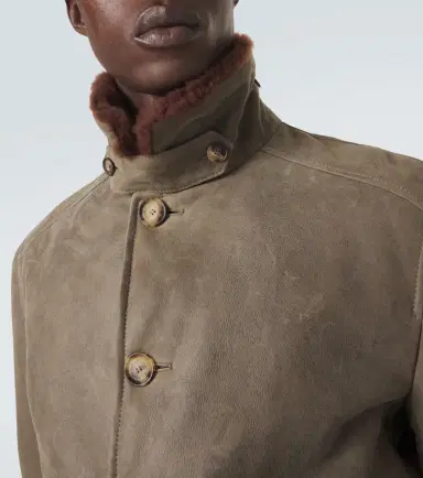 Brunello Cucinelli Shearling-lined leather blouson jacket | Thumbnail 7 Brunello Cucinelli Shearling-lined leather blouson jacket | Thumbnail 7
