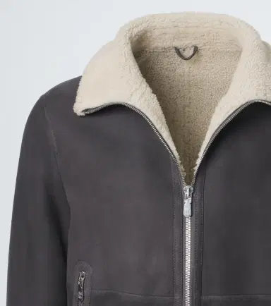 Brunello Cucinelli Cashmere-trimmed shearling blouson jacket | Thumbnail 4 Brunello Cucinelli Cashmere-trimmed shearling blouson jacket | Thumbnail 4