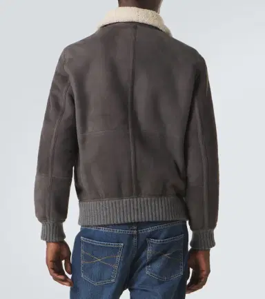 Brunello Cucinelli Cashmere-trimmed shearling blouson jacket | Thumbnail 7 Brunello Cucinelli Cashmere-trimmed shearling blouson jacket | Thumbnail 7