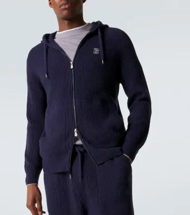 Brunello Cucinelli Ribbed-knit cashmere zip-up cardigan | Thumbnail 2 Brunello Cucinelli Ribbed-knit cashmere zip-up cardigan | Thumbnail 2