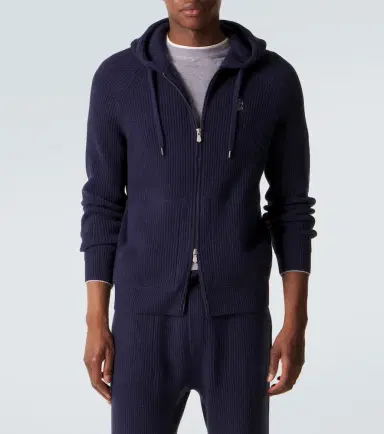 Brunello Cucinelli Ribbed-knit cashmere zip-up cardigan | Thumbnail 3 Brunello Cucinelli Ribbed-knit cashmere zip-up cardigan | Thumbnail 3