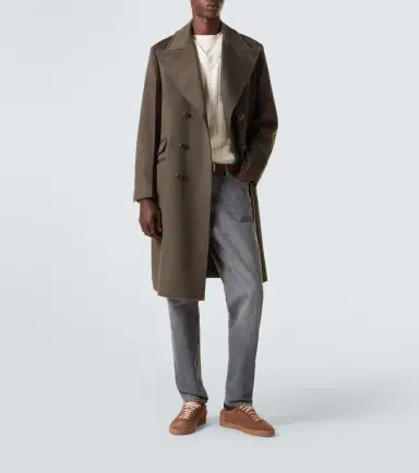 Brunello Cucinelli Double-breasted virgin wool overcoat | Thumbnail 3 Brunello Cucinelli Double-breasted virgin wool overcoat | Thumbnail 3
