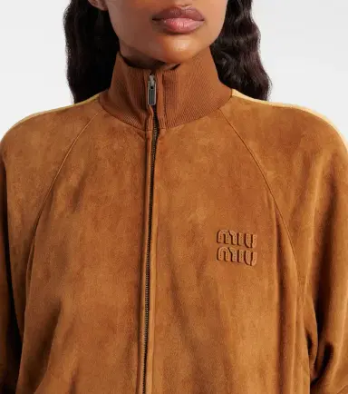 Miu Miu Oversized suede jacket | Thumbnail 4 Miu Miu Oversized suede jacket | Thumbnail 4