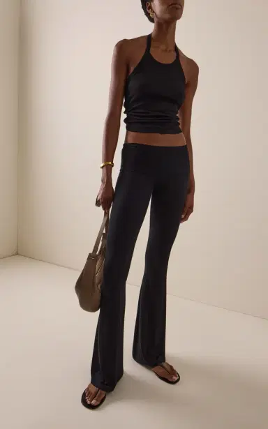 ÉTERNE Foldover Jersey Flared Pants | Thumbnail 2 ÉTERNE Foldover Jersey Flared Pants | Thumbnail 2