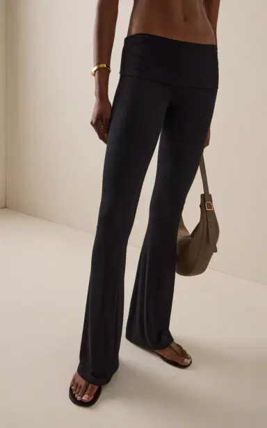 ÉTERNE Foldover Jersey Flared Pants | Thumbnail 3 ÉTERNE Foldover Jersey Flared Pants | Thumbnail 3