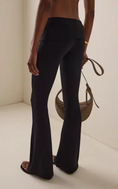 ÉTERNE Foldover Jersey Flared Pants | Thumbnail 4 ÉTERNE Foldover Jersey Flared Pants | Thumbnail 4