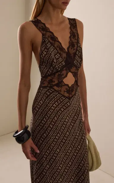 SIR. Astrid Cutout Satin Maxi Slip Dress | Thumbnail 4 SIR. Astrid Cutout Satin Maxi Slip Dress | Thumbnail 4