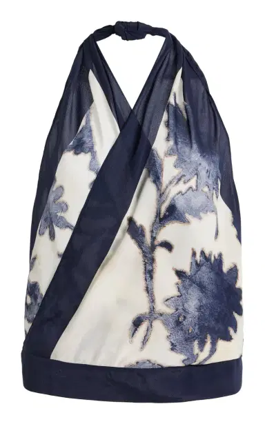 SIR. Phillipa Halter Chiffon Scarf Top | Thumbnail 3 SIR. Phillipa Halter Chiffon Scarf Top | Thumbnail 3