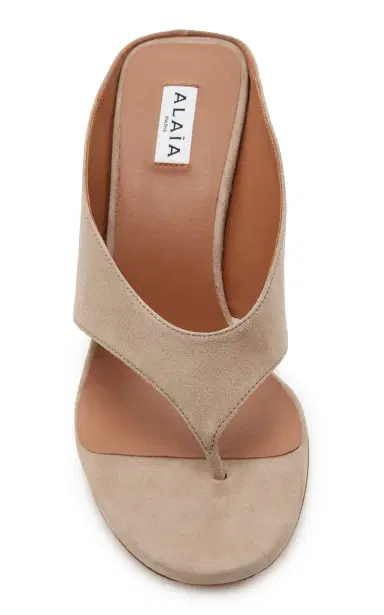 Alaïa Cube Suede Wedge Thong Sandals | Thumbnail 3 Alaïa Cube Suede Wedge Thong Sandals | Thumbnail 3