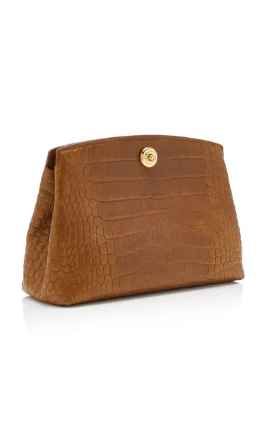 Liffner Pushlock Croc-Effect Leather Pouch | Thumbnail 4 Liffner Pushlock Croc-Effect Leather Pouch | Thumbnail 4