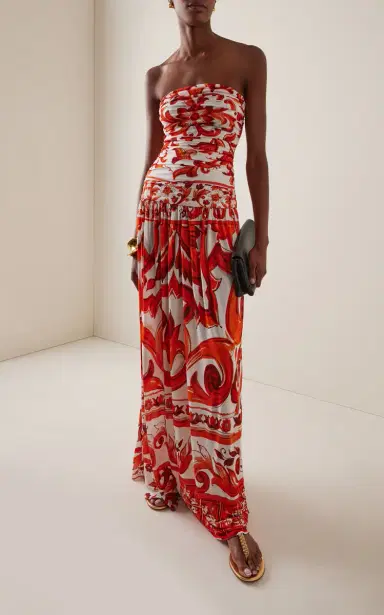 Dolce & Gabbana Printed Maxi Dress | Thumbnail 2 Dolce & Gabbana Printed Maxi Dress | Thumbnail 2
