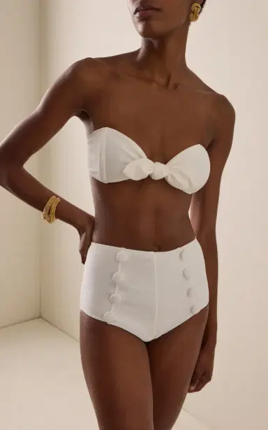 Lisa Marie Fernandez Poppy High-Waist Jacquard Bikini | Thumbnail 2 Lisa Marie Fernandez Poppy High-Waist Jacquard Bikini | Thumbnail 2