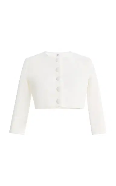 Lisa Marie Fernandez Cropped Jacquard Cardigan | Thumbnail 1 Lisa Marie Fernandez Cropped Jacquard Cardigan | Thumbnail 1
