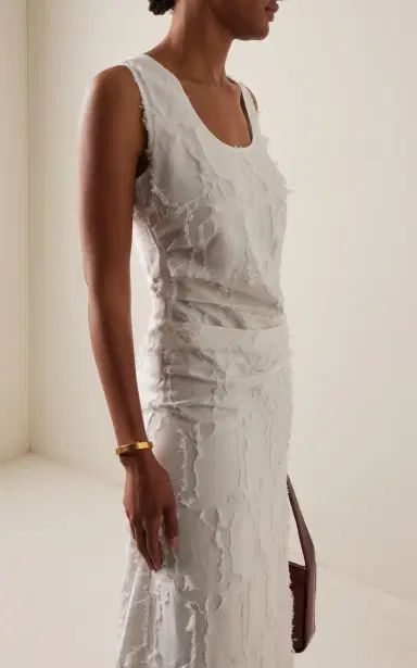 Proenza Schouler White Label Violeta Jacquard Cotton Maxi Dress | Thumbnail 3 Proenza Schouler White Label Violeta Jacquard Cotton Maxi Dress | Thumbnail 3