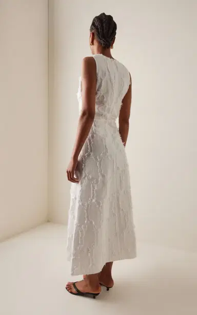 Proenza Schouler White Label Violeta Jacquard Cotton Maxi Dress | Thumbnail 4 Proenza Schouler White Label Violeta Jacquard Cotton Maxi Dress | Thumbnail 4