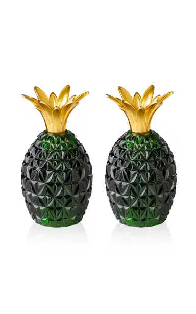 MARIO LUCA GIUSTI Caterina & Vittoria Acrylic Salt and Pepper Set - Green | Thumbnail 1 MARIO LUCA GIUSTI Caterina & Vittoria Acrylic Salt and Pepper Set - Green | Thumbnail 1
