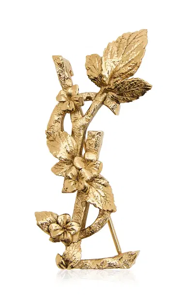 Saint Laurent YSL Hydrangea Metal Brooch | Thumbnail 1 Saint Laurent YSL Hydrangea Metal Brooch | Thumbnail 1