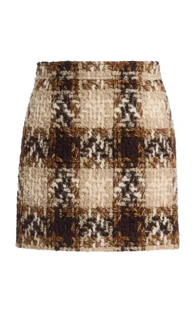 Saint Laurent Checked Tweed Mini Skirt | Thumbnail 1 Saint Laurent Checked Tweed Mini Skirt | Thumbnail 1