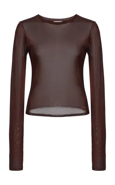 Saint Laurent Long-Sleeved Chiffon Top | Thumbnail 3 Saint Laurent Long-Sleeved Chiffon Top | Thumbnail 3