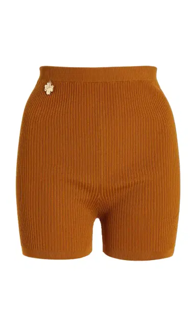 Saint Laurent Ribbed Knit Cycling Shorts | Thumbnail 5 Saint Laurent Ribbed Knit Cycling Shorts | Thumbnail 5