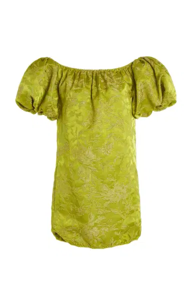 Saint Laurent Floral Brocade Mini Dress | Thumbnail 4 Saint Laurent Floral Brocade Mini Dress | Thumbnail 4