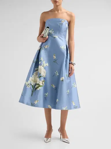 SACHIN & BABI Women's Shay Floral Mikado Strapless Cocktail Dress - Twilight Roses - Size 8 | Thumbnail 2 SACHIN & BABI Women's Shay Floral Mikado Strapless Cocktail Dress - Twilight Roses - Size 8 | Thumbnail 2