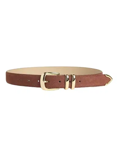 Favorite Daughter Women's The Suede Jordan Belt - Tan Polished Gold - Size XL | Thumbnail 1 Favorite Daughter Women's The Suede Jordan Belt - Tan Polished Gold - Size XL | Thumbnail 1