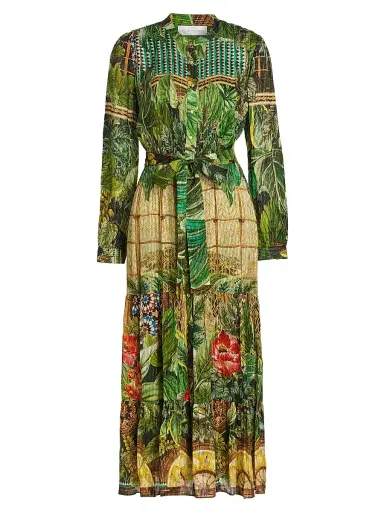 Elie Tahari Women's The Lilou Printed Midi Shirtdress - Atrium Garden Print | Thumbnail 1 Elie Tahari Women's The Lilou Printed Midi Shirtdress - Atrium Garden Print | Thumbnail 1