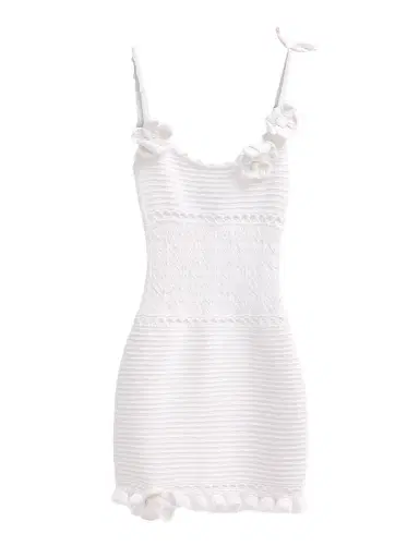 Retrofête Women's Orleane Crochet Mini Dress - White | Thumbnail 1 Retrofête Women's Orleane Crochet Mini Dress - White | Thumbnail 1