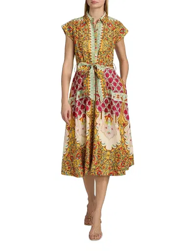 Elie Tahari Women's The Fran Baroque Midi Shirtdress - Baroque Print | Thumbnail 2 Elie Tahari Women's The Fran Baroque Midi Shirtdress - Baroque Print | Thumbnail 2