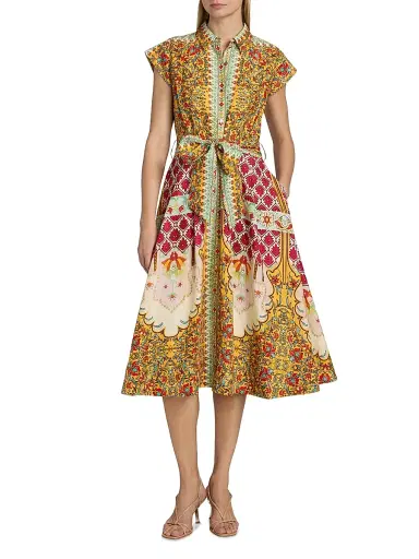 Elie Tahari Women's The Fran Baroque Midi Shirtdress - Baroque Print | Thumbnail 3 Elie Tahari Women's The Fran Baroque Midi Shirtdress - Baroque Print | Thumbnail 3