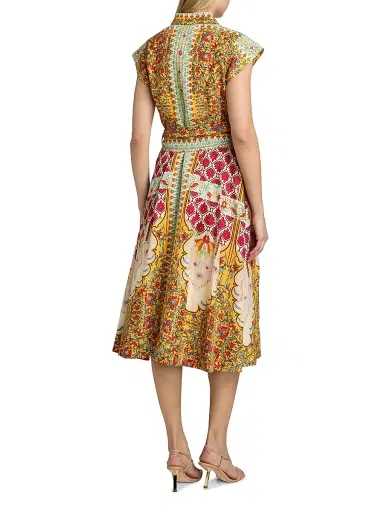 Elie Tahari Women's The Fran Baroque Midi Shirtdress - Baroque Print | Thumbnail 5 Elie Tahari Women's The Fran Baroque Midi Shirtdress - Baroque Print | Thumbnail 5