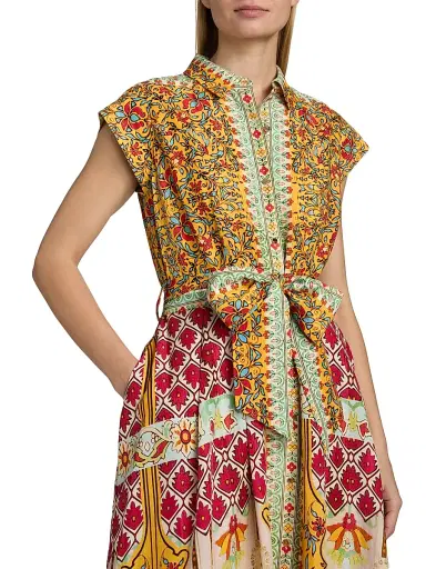 Elie Tahari Women's The Fran Baroque Midi Shirtdress - Baroque Print | Thumbnail 6 Elie Tahari Women's The Fran Baroque Midi Shirtdress - Baroque Print | Thumbnail 6