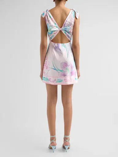 Retrofête Women's Icelyn Silk Mini Dress - Beija Flor Rosa | Thumbnail 3 Retrofête Women's Icelyn Silk Mini Dress - Beija Flor Rosa | Thumbnail 3