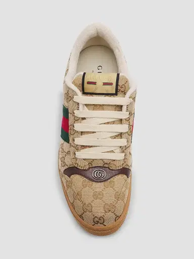 Gucci Men's Screener Canvas Low-Top Sneakers - Rope Beige - Size 14 | Thumbnail 5 Gucci Men's Screener Canvas Low-Top Sneakers - Rope Beige - Size 14 | Thumbnail 5