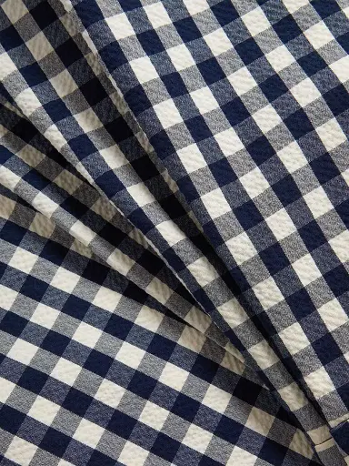 Veronica Beard Women's Haina Gingham Stretch-Cotton High-Rise Shorts - Navy Dove | Thumbnail 7 Veronica Beard Women's Haina Gingham Stretch-Cotton High-Rise Shorts - Navy Dove | Thumbnail 7
