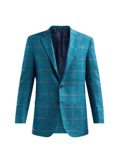 Kiton Men's Windowpane Checked Cashmere-Blend Sport Coat - Green - Size 44 | Thumbnail 1 Kiton Men's Windowpane Checked Cashmere-Blend Sport Coat - Green - Size 44 | Thumbnail 1