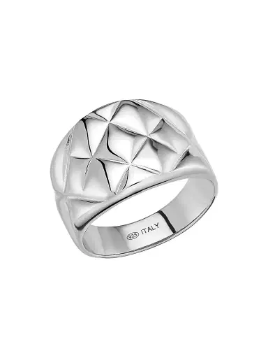 Oradina Women's Quilted Ring in Sterling Silver - Silver | Thumbnail 1 Oradina Women's Quilted Ring in Sterling Silver - Silver | Thumbnail 1