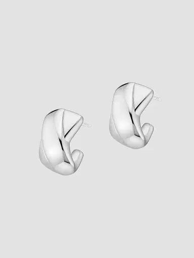 Oradina Women's Kisses Drop Earrings in Sterling Silver - Silver | Thumbnail 5 Oradina Women's Kisses Drop Earrings in Sterling Silver - Silver | Thumbnail 5