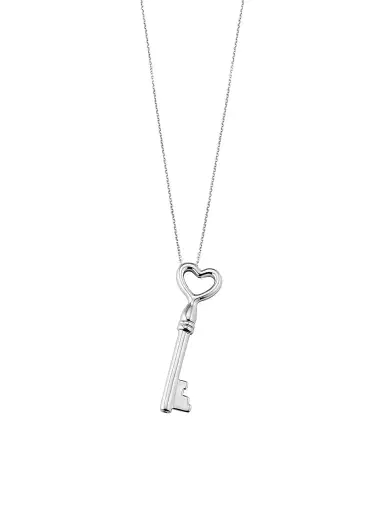 Oradina Women's Key To My Heart Pendant Necklace in Sterling Silver - Silver | Thumbnail 1 Oradina Women's Key To My Heart Pendant Necklace in Sterling Silver - Silver | Thumbnail 1