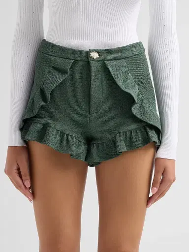 PatBo Women's Cora Ruffle Knit Shorts | Thumbnail 5 PatBo Women's Cora Ruffle Knit Shorts | Thumbnail 5