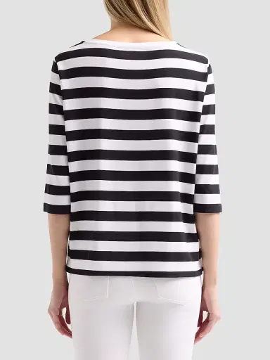 Majestic Filatures Women's Soft Touch Stripe Boatneck Shirt - Marine | Thumbnail 3 Majestic Filatures Women's Soft Touch Stripe Boatneck Shirt - Marine | Thumbnail 3