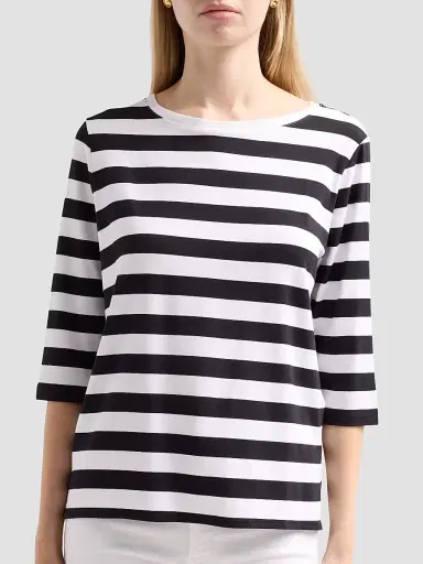 Majestic Filatures Women's Soft Touch Stripe Boatneck Shirt - Marine | Thumbnail 5 Majestic Filatures Women's Soft Touch Stripe Boatneck Shirt - Marine | Thumbnail 5