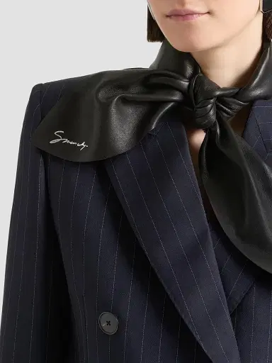 Givenchy Women's Scarf in Leather - Black | Thumbnail 2 Givenchy Women's Scarf in Leather - Black | Thumbnail 2