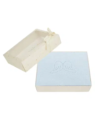 Marie-Chantal Angel Wing Cashmere Blanket - Blue | Thumbnail 1 Marie-Chantal Angel Wing Cashmere Blanket - Blue | Thumbnail 1