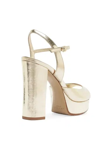 Alexandre Birman Women's Amy 120MM Leather Platform Sandals - Golden - Size 12 | Thumbnail 3 Alexandre Birman Women's Amy 120MM Leather Platform Sandals - Golden - Size 12 | Thumbnail 3