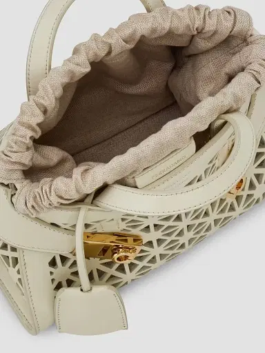 Ferragamo Women's Hug Mini Laser-Cut Leather Top Handle Bag | Thumbnail 6 Ferragamo Women's Hug Mini Laser-Cut Leather Top Handle Bag | Thumbnail 6
