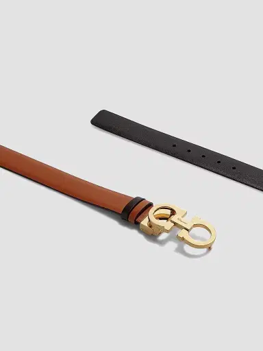 Ferragamo Women's Donna Gancini Reversible Leather Belt - Sella Nero - Size XS | Thumbnail 3 Ferragamo Women's Donna Gancini Reversible Leather Belt - Sella Nero - Size XS | Thumbnail 3