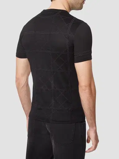 Stefano Ricci Men's Embroidered Cotton T-Shirt - Black - Size Large | Thumbnail 3 Stefano Ricci Men's Embroidered Cotton T-Shirt - Black - Size Large | Thumbnail 3